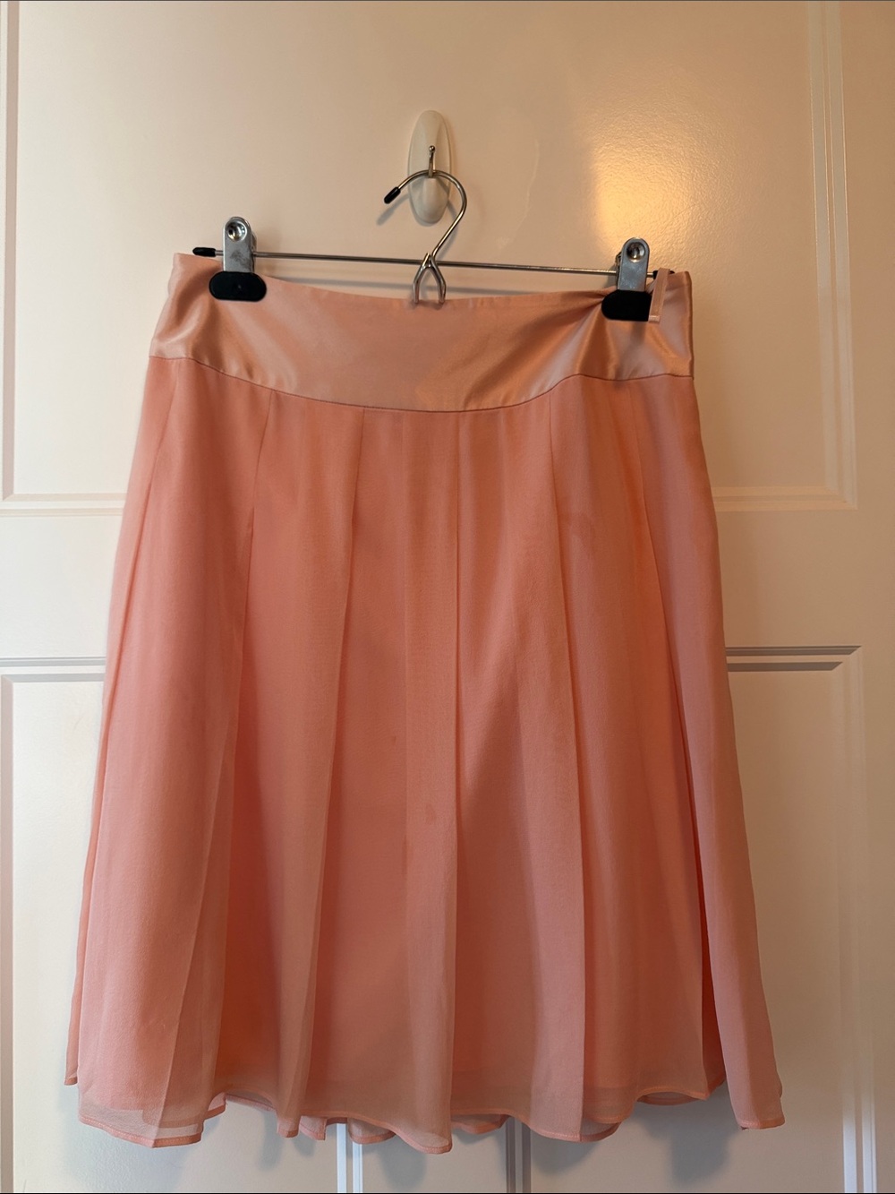 Banana Republic Peach Circle Skirt with Satin Waistband